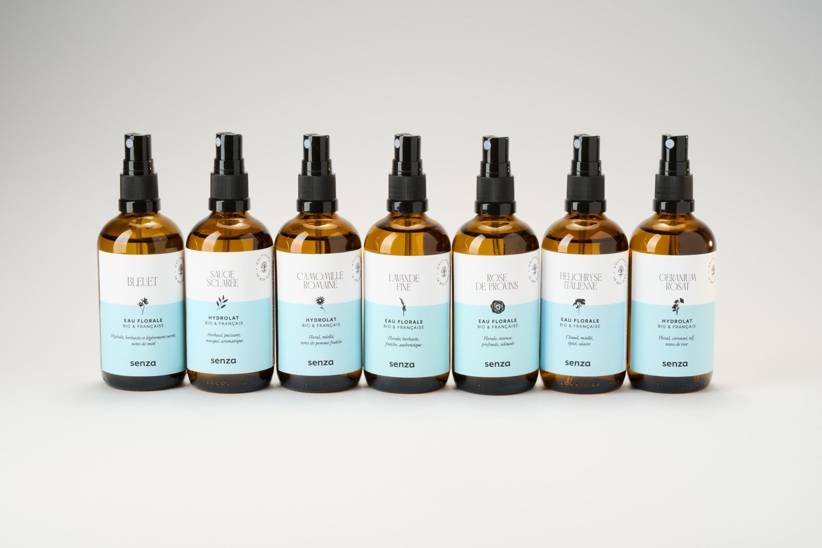 Gamme Hydrolats et eaux florales Senza