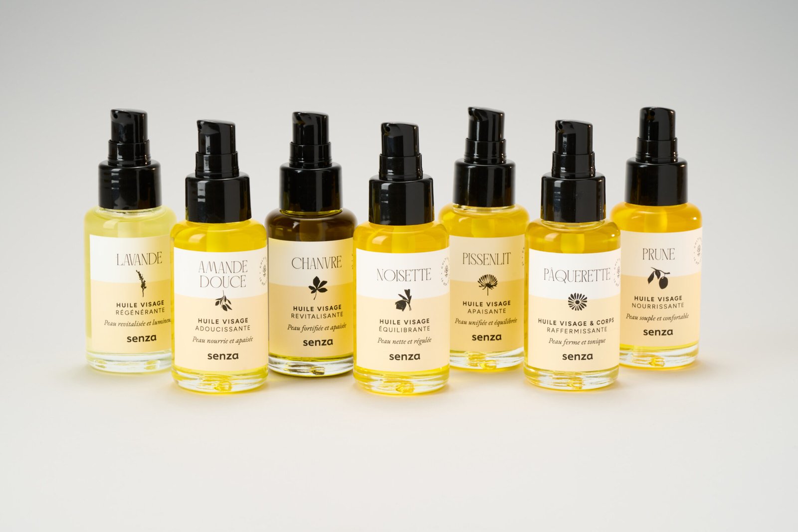 Gamme des huiles 50ml Senza Gamme des huiles 50ml Senza