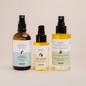 Soins naturels pour les peaux réactives avec rougeurs par Senza cosmetiques